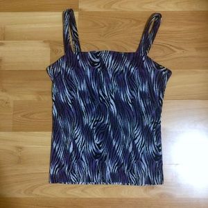 Gorgeous purple zebra print crepe tank Size 9/10